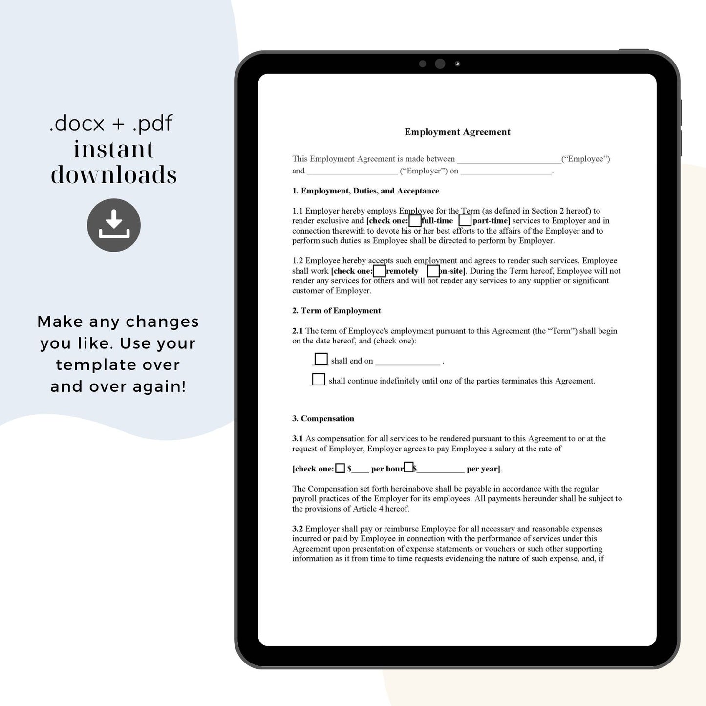 Employee Onboarding Bundle, Attorney-Written & Editable Instant Download