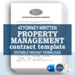 Property Manager Contract Template, Attorney-Written & Editable Instant Download