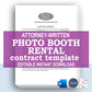 Photo Booth Contract Template, Attorney-Written & Editable Instant Download