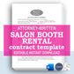 Salon Booth Rental Contract Template, Attorney-Written & Editable Instant Download