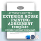 Exterior Home Painting Contract Template, Attorney-Written & Editable