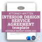 Interior Design Project Contract Template, Attorney-Written & Editable