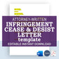 Cease and Desist Letter Template for Infringement, Attorney-Written & Editable