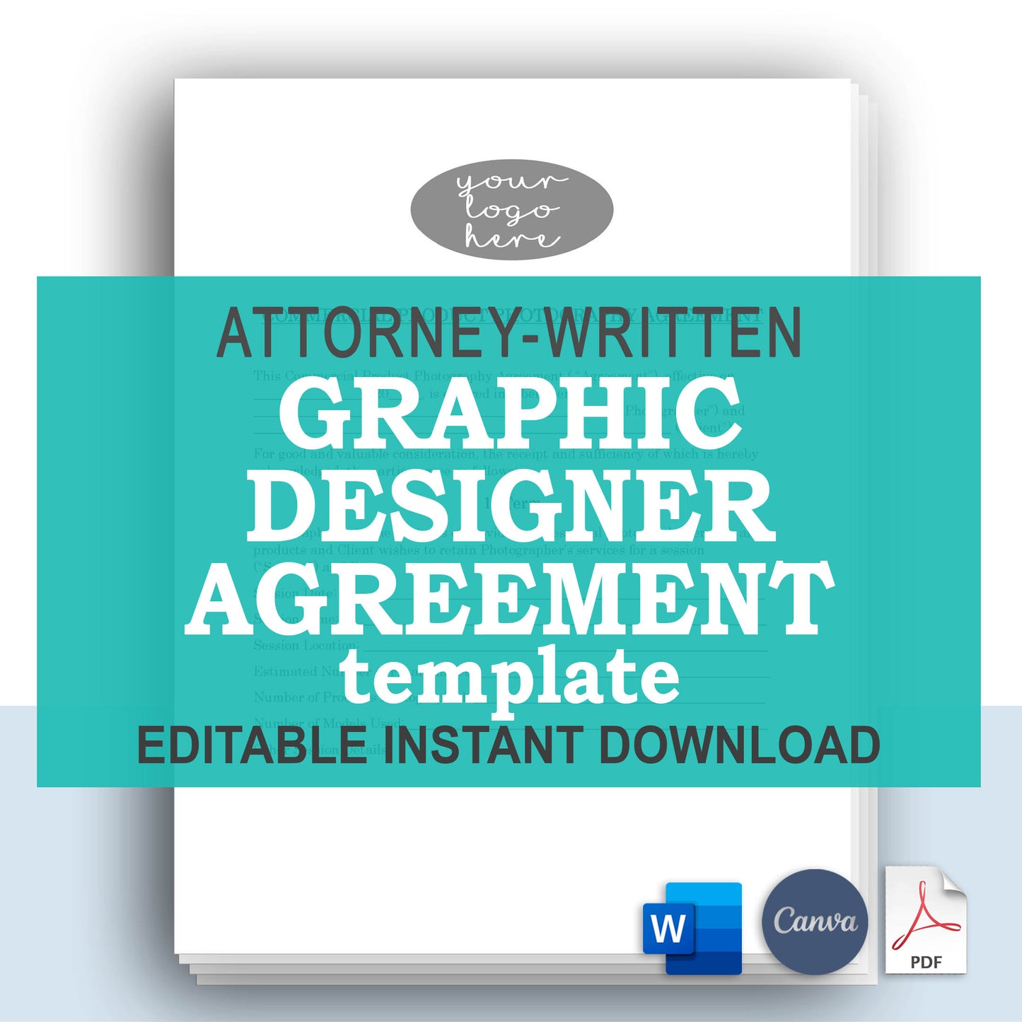 Graphic Design Contract Template, Attorney-Written & Editable