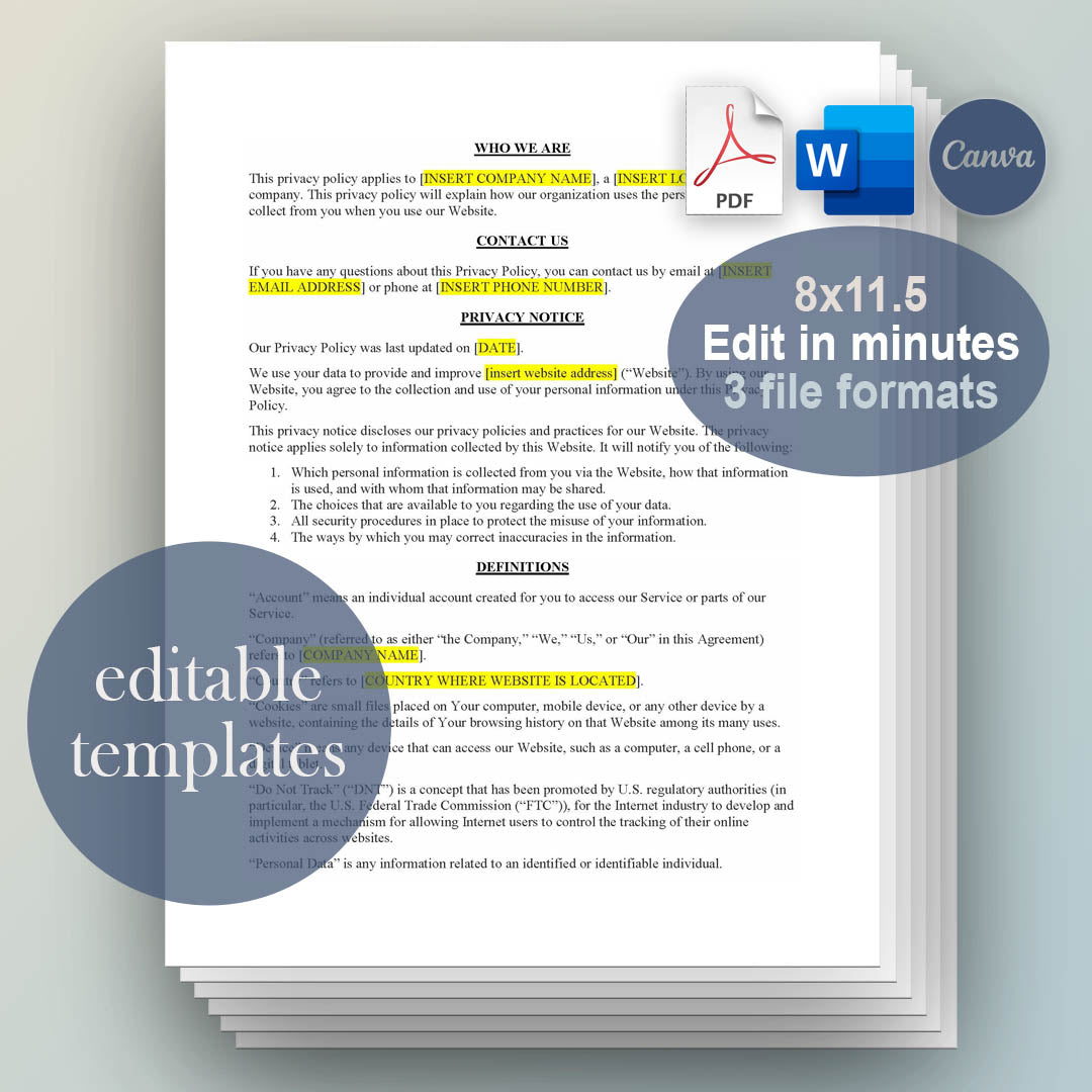 Strong Language Disclaimer Website Legal Language Bundle, Website Disclaimers, Terms and Conditio ...