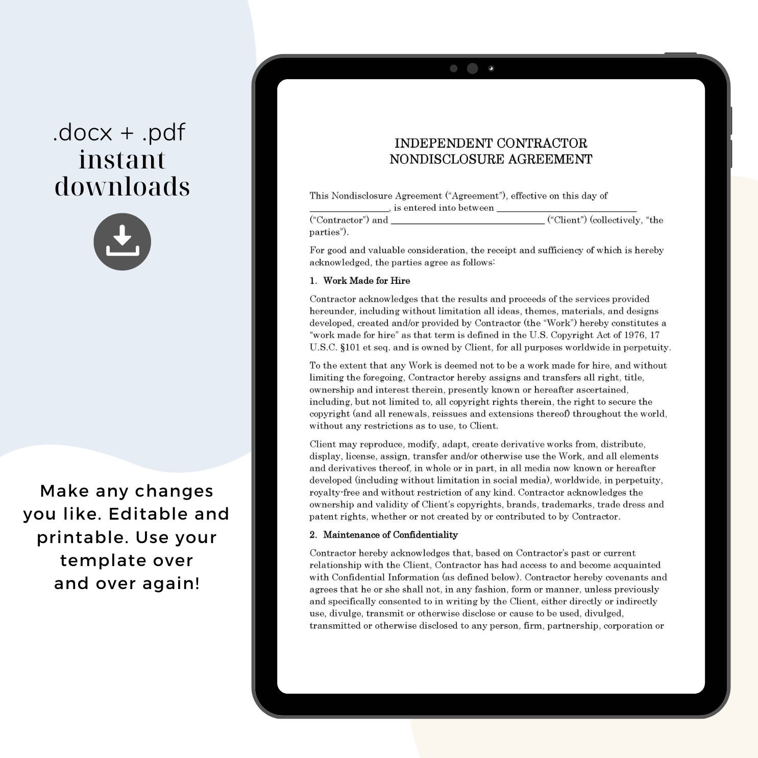 Independent Contractor Non-Disclosure Agreement Template, Attorney-Wri – Legal Dash Forms independent-contractor-non-disclosure-agreement-template-attorney-wri-legal-dash-forms