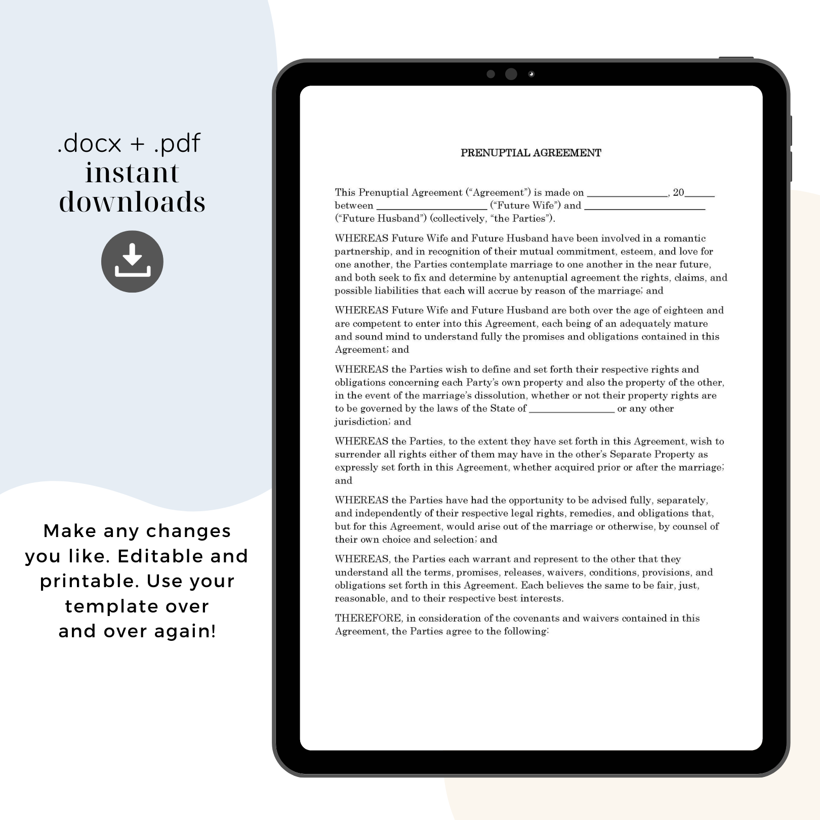 Prenuptial Agreement Template, Attorney-Written & Editable β Legal Dash Forms prenuptial-agreement-template-attorney-written-editable-legal-dash-forms