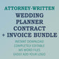 Wedding Planner Legal Forms Bundle, Attorney-Written & Editable