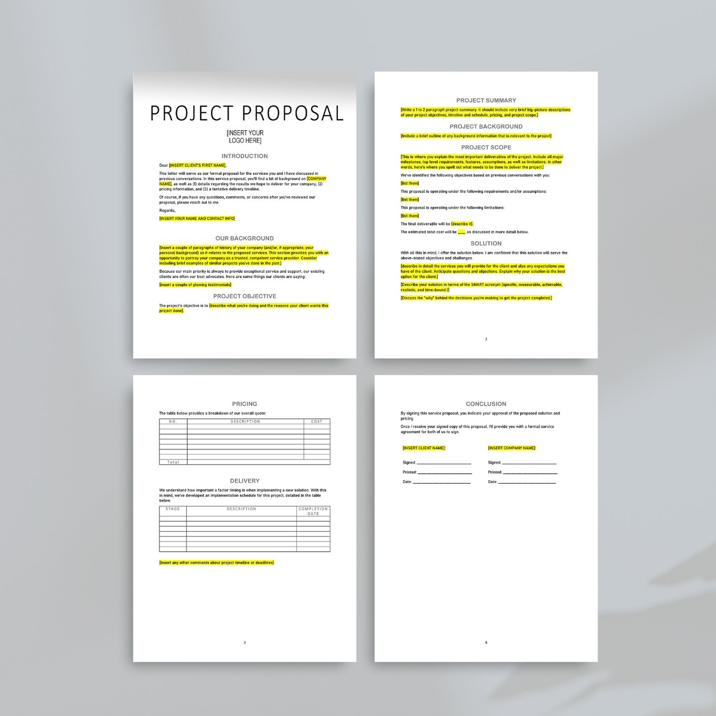 Services Proposal Template, Attorney-Written & Editable